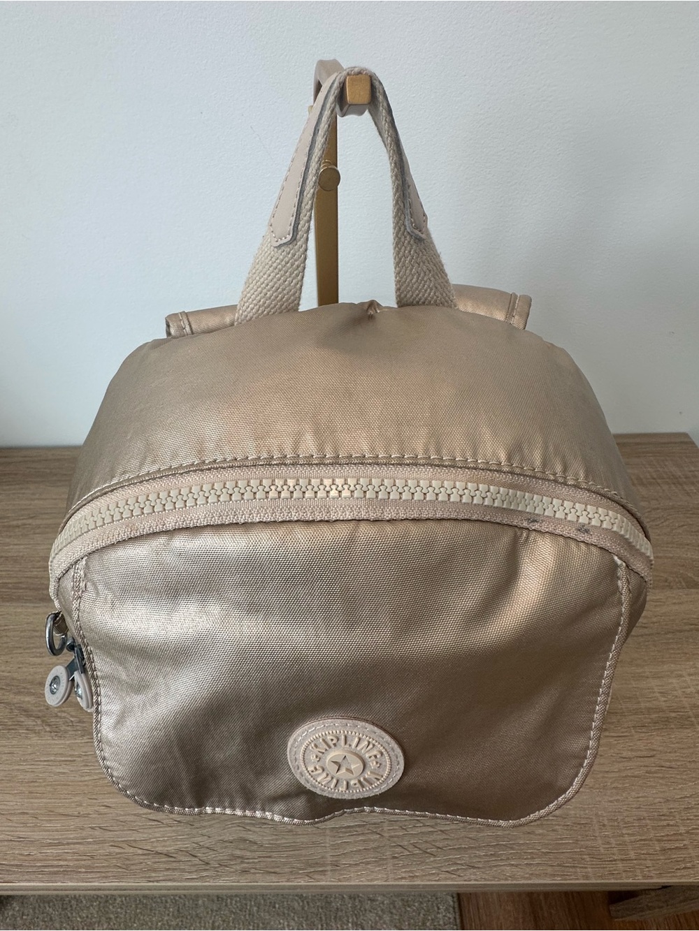 Kipling Gold Metallic Backpack - Picture 6 of 10
